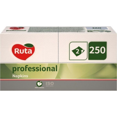 Серветки Ruta Professional білі двошарові 33х33 см 250 аркушів